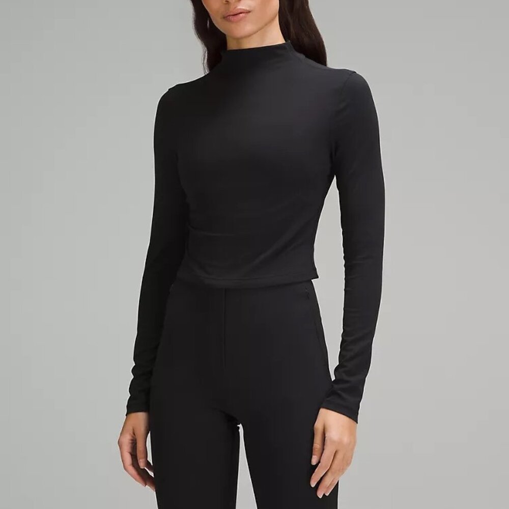 All Aligned Mock Neck Long Sleeve Shirt